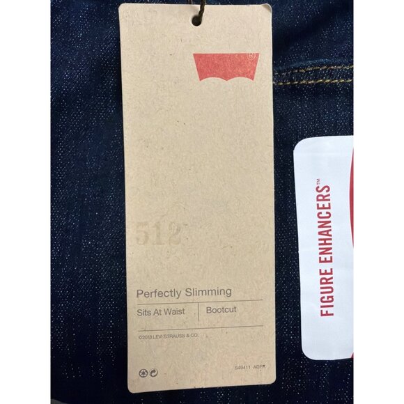 Levis Womens Dark Wash Denim Bootcut Jeans Mid Rise Slimming Size 10 Medium Fit - Picture 9 of 16